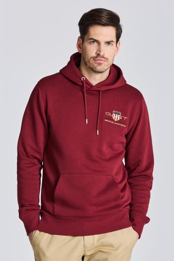 MIKINA GANT MEDIUM ARCHIVE SHIELD HOODIE červená L