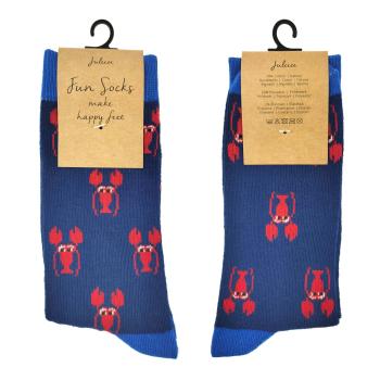 Veselé modré ponožky s humry - 35-38 JZSK0001S