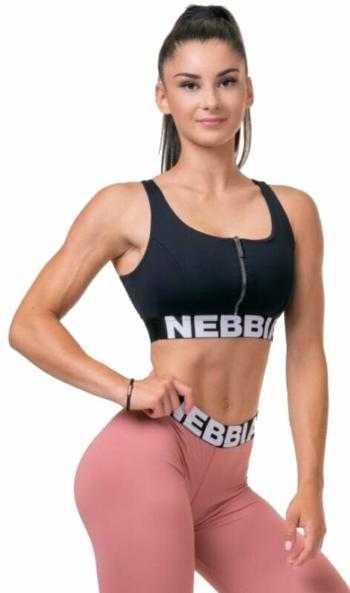 Nebbia Smart Zip Front Sports Bra Black L Fitness spodní prádlo