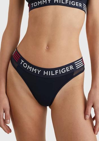 Dámská tanga Tommy Hilfiger UW0UW03542 S Tm. modrá