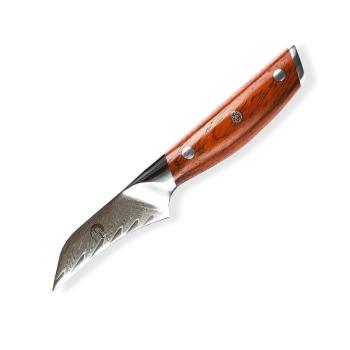 Okrajovací nůž ROSE WOOD DAMASCUS Dellinger 7 cm