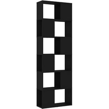 Shumee dělící stěna černá 60×24×186 cm dřevotříska, 809099 (809099)