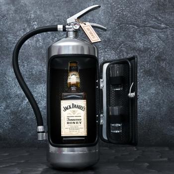 Dárkový hasičák Jack Daniel´s Honey (Barva hasičáku: Stříbrná)