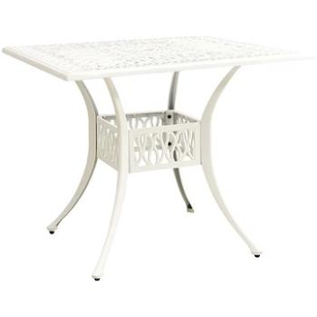Zahradní stůl bílý 90 × 90 × 73 cm litý hliník, 315590 (315590)