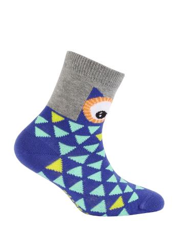 Dívčí ponožky se vzorem WOLA SOVA modré Velikost: 21-23