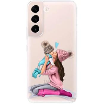 iSaprio Kissing Mom - Brunette and Boy pro Samsung Galaxy S22+ 5G (kmbruboy-TPU3-S22P-5G)