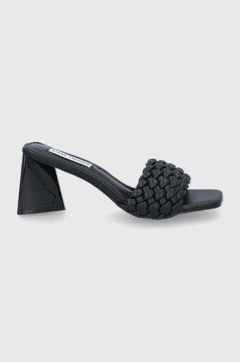 Pantofle Steve Madden Monte Carlo dámské, černá barva, na podpatku