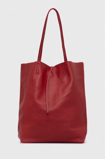 Kožená kabelka Answear Lab červená barva