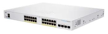 Cisco switch CBS250-24P-4G-UK (24xGbE, 4xSFP, 24xPoE+, 195W, fanless) - REFRESH