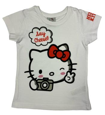 EPlus Dívčí tričko - Hello Kitty bílé Velikost - děti: 122