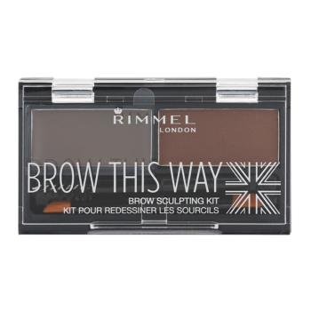 Rimmel Brow This Way paleta pro líčení obočí odstín 003 Dark Brown 1,3 g