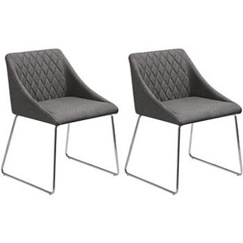 Sada 2 tmavě šedých židlí do jídelny ARCATA, 70841 (beliani_70841)