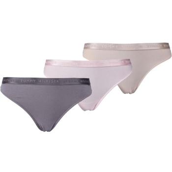 Tommy Hilfiger EVERYDAY LUXE 3 PACK Dámská tanga, béžová, velikost