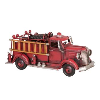 Kovový model retro hasičského vozu - 23*8*10 cm 6Y1240