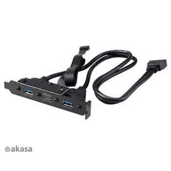 Akasa USB 3.1 Gen2 typ C do PCI s dual USB 3.1 Type-A / AK-CBUB52-50BK (AK-CBUB52-50BK)