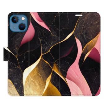 Flipové pouzdro iSaprio - Gold Pink Marble 02 - iPhone 13