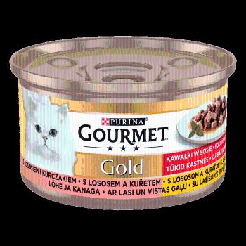 Gourmet GOLD losos a kuře ve šťávě 12x85 g