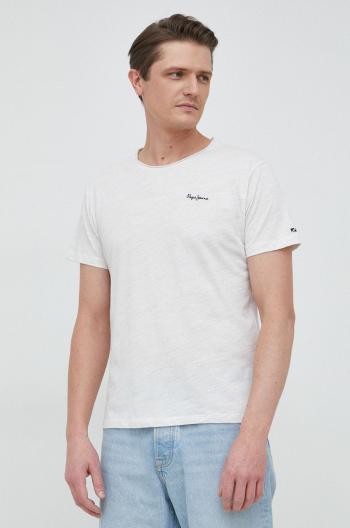 Bavlněné tričko Pepe Jeans Carter bílá barva, s potiskem