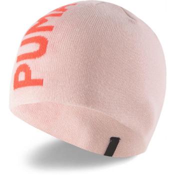 Puma ESS CLASSIC CUFFLESS  BEANIE JR Dětská pletená čepice, růžová, velikost UNI