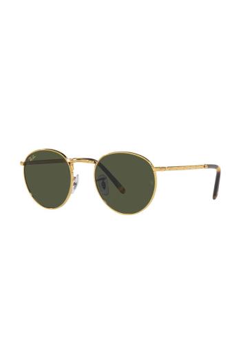 Sluneční brýle Ray-Ban NEW ROUND zlatá barva, 0RB3637