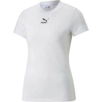 Puma CLASSICS SLIM TEE Dámské triko, bílá, velikost