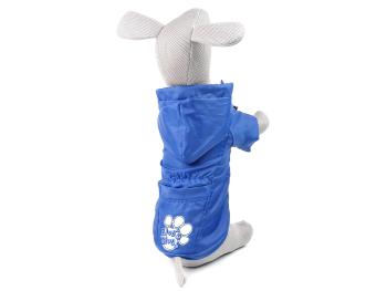 Vsepropejska Cloudy pláštěnka pro psa s kapucí Barva: Modrá, Délka zad (cm): 27, Obvod hrudníku: 31 - 34 cm