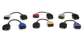 Kompletní sada OBD-II redukcí FiatECUScan pro osobní auta MECHANIC CABLE SET 3, 6ks SIXTOL