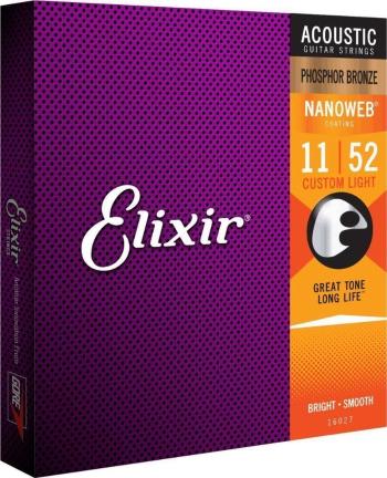 Elixir Acoustic Phosphor Bronze Nanoweb tvrdost 011/052