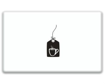 3D samolepky obdelník - 5ks Tea bag