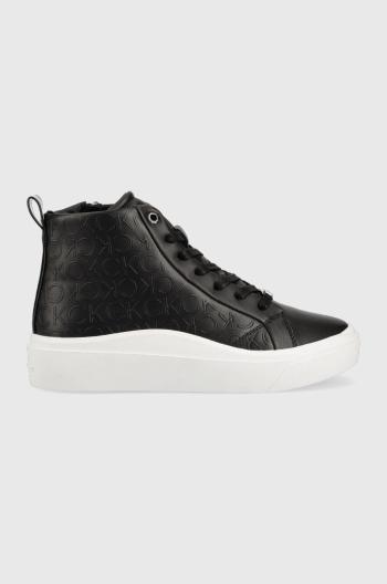 Sneakers boty Calvin Klein Cupsole Wave High Top , černá barva