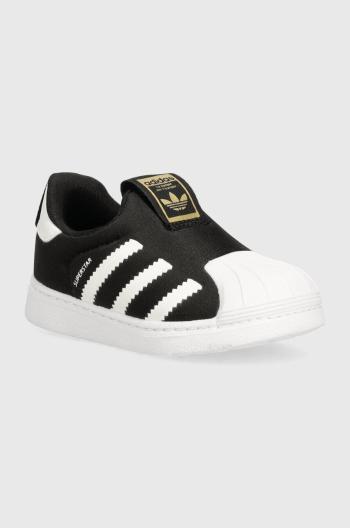 Dětské sneakers boty adidas Originals SUPERSTAR 360 černá barva