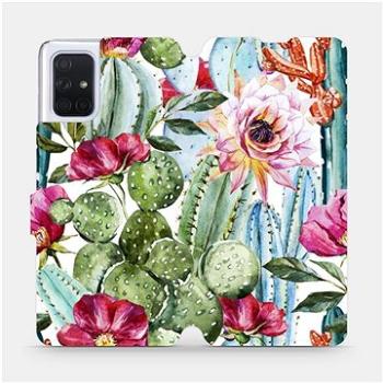 Flipové pouzdro na mobil Samsung Galaxy A71 - MG09S Kaktusy a květy (5903516147816)