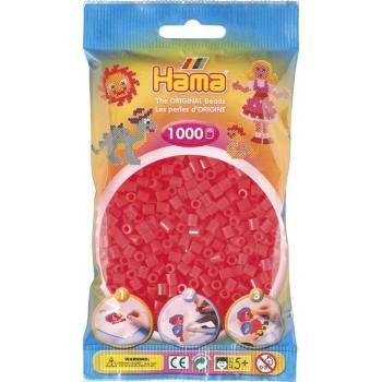 Hama H207-35 Neonové červené korálky 1000 ks Midi