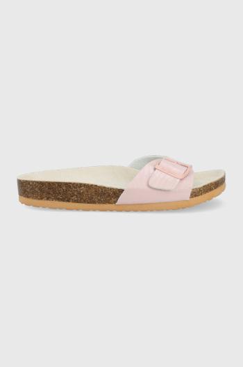 Pantofle Pepe Jeans Oban Croc dámské, růžová barva