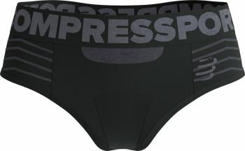 Compressport Seamless Boxer W Black/Grey XS Běžecká spodní prádlo