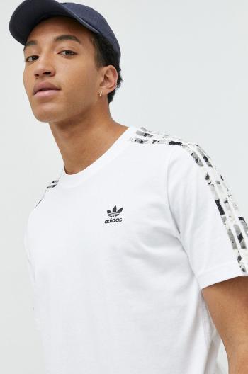 Bavlněné tričko adidas Originals bílá barva, s aplikací