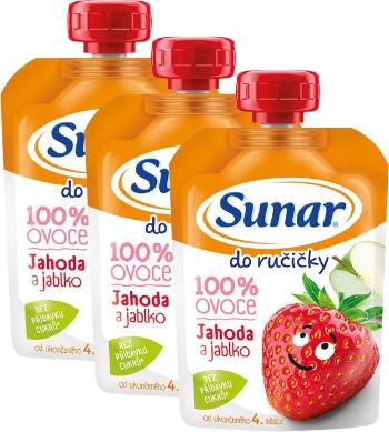 Sunar Do ručičky jahoda 3 x 100 g