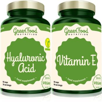 GreenFood Nutrition Hyaluronic Acid + Vitamin E sada (pro krásné vlasy a pokožku)