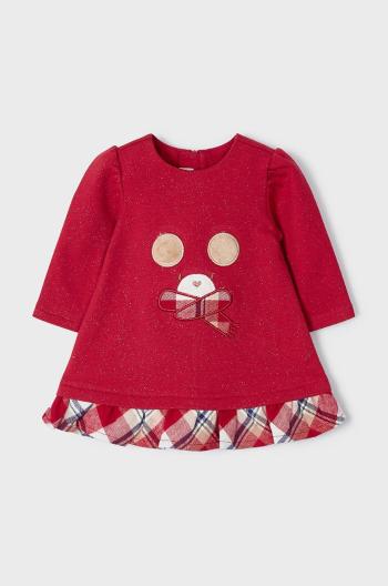 Dívčí šaty Mayoral Newborn červená barva, mini