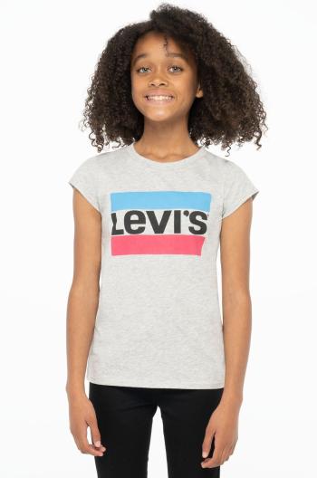 Dětské tričko Levi's šedá barva