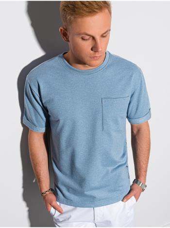 Pánské tričko bez potisku S1371 - nebesky modré
