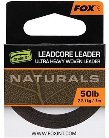 Fox olověná šňůra naturals leadcore - 50 lb 7 m