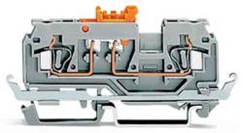 Oddělovací svorka WAGO 280-869, osazení: Terre, pružinová svorka, 5 mm, šedá, 50 ks
