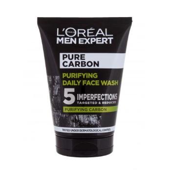 L'Oréal Paris Men Expert Pure Carbon Purifying Daily Face Wash 100 ml čisticí gel M na normální pleť; na mastnou pleť; na problematickou pleť s akné