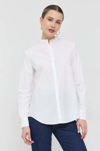 Bavlněné tričko BOSS bílá barva, regular