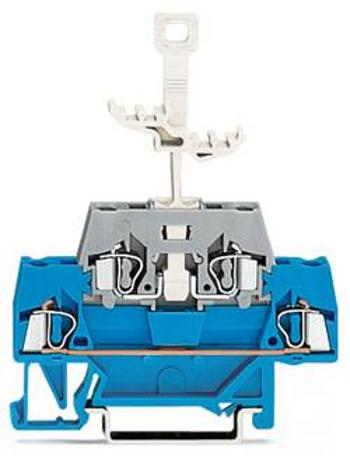 Dvojitá průchodková svorka WAGO 280-525, pružinová svorka, 5 mm, modrá, šedá, 50 ks