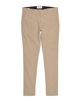 Calvin Klein Calvin Klein pánské světlé hnědé kalhoty 026 WASHED SLIM CHINO