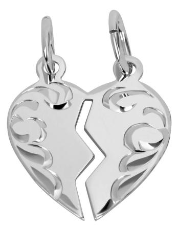 Brilio Silver Partnerský šperk - Stříbrný přívěsek pro páry 441 001 01480 04
