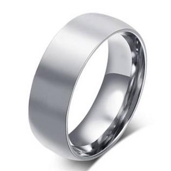 Šperky4U Matný ocelový prsten, šíře 8 mm - velikost 65 - OPR0063-P-65
