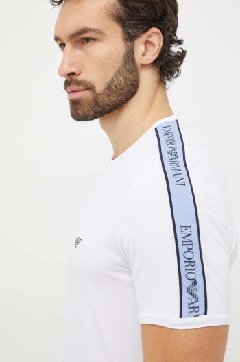 Tričko Emporio Armani Underwear bílá barva, s potiskem, 111890 4R717